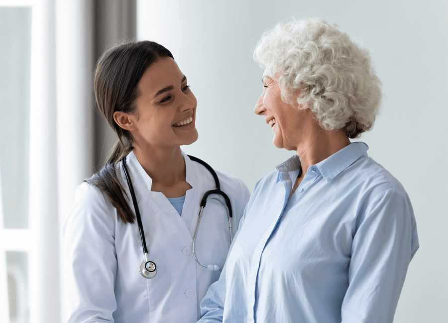 female physician talking to her patient 