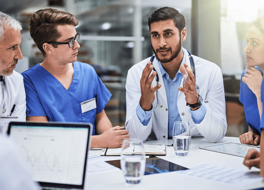 physicians having a meeting